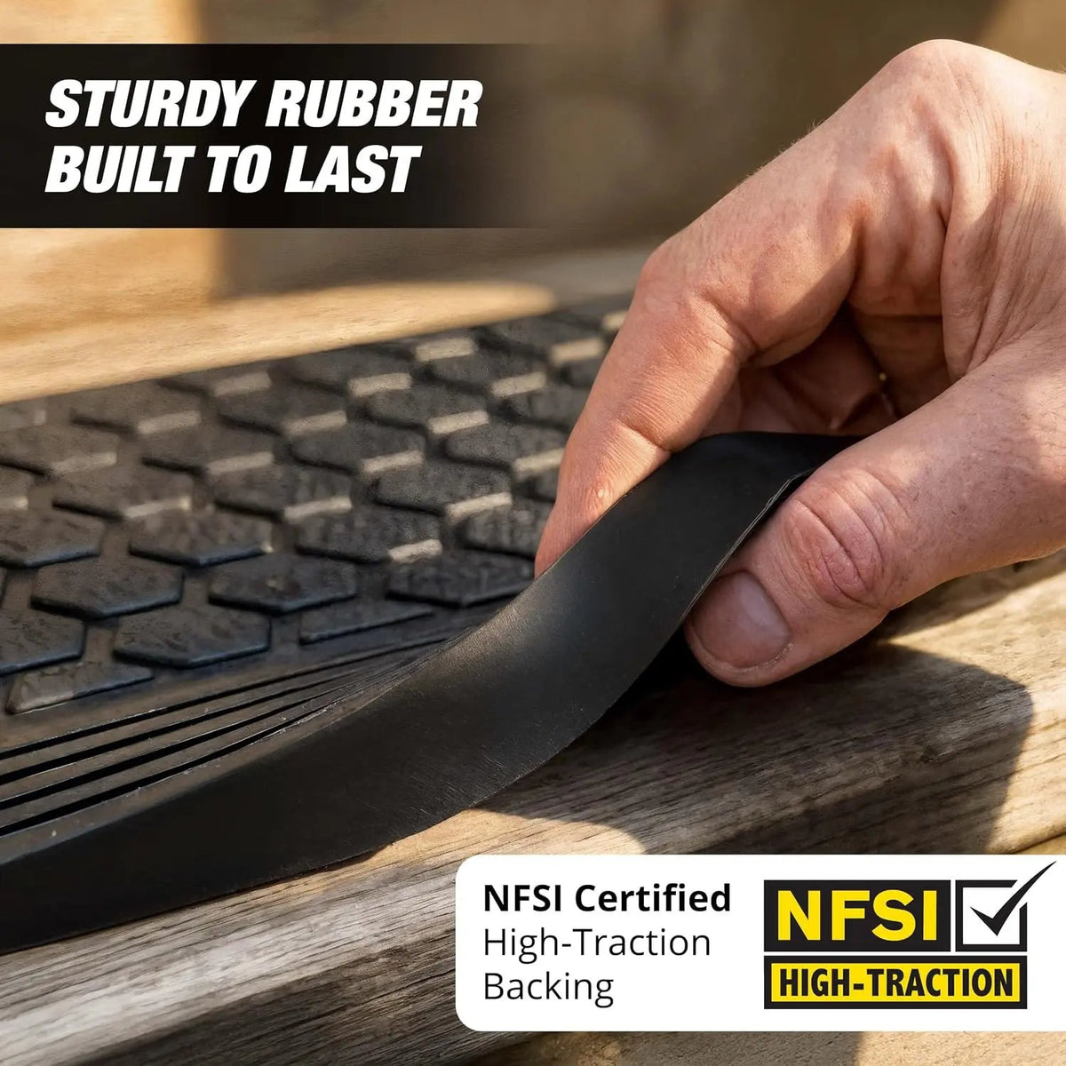 Thunder Grip Heavy-Duty Rubber Stair Treads for Outdoor